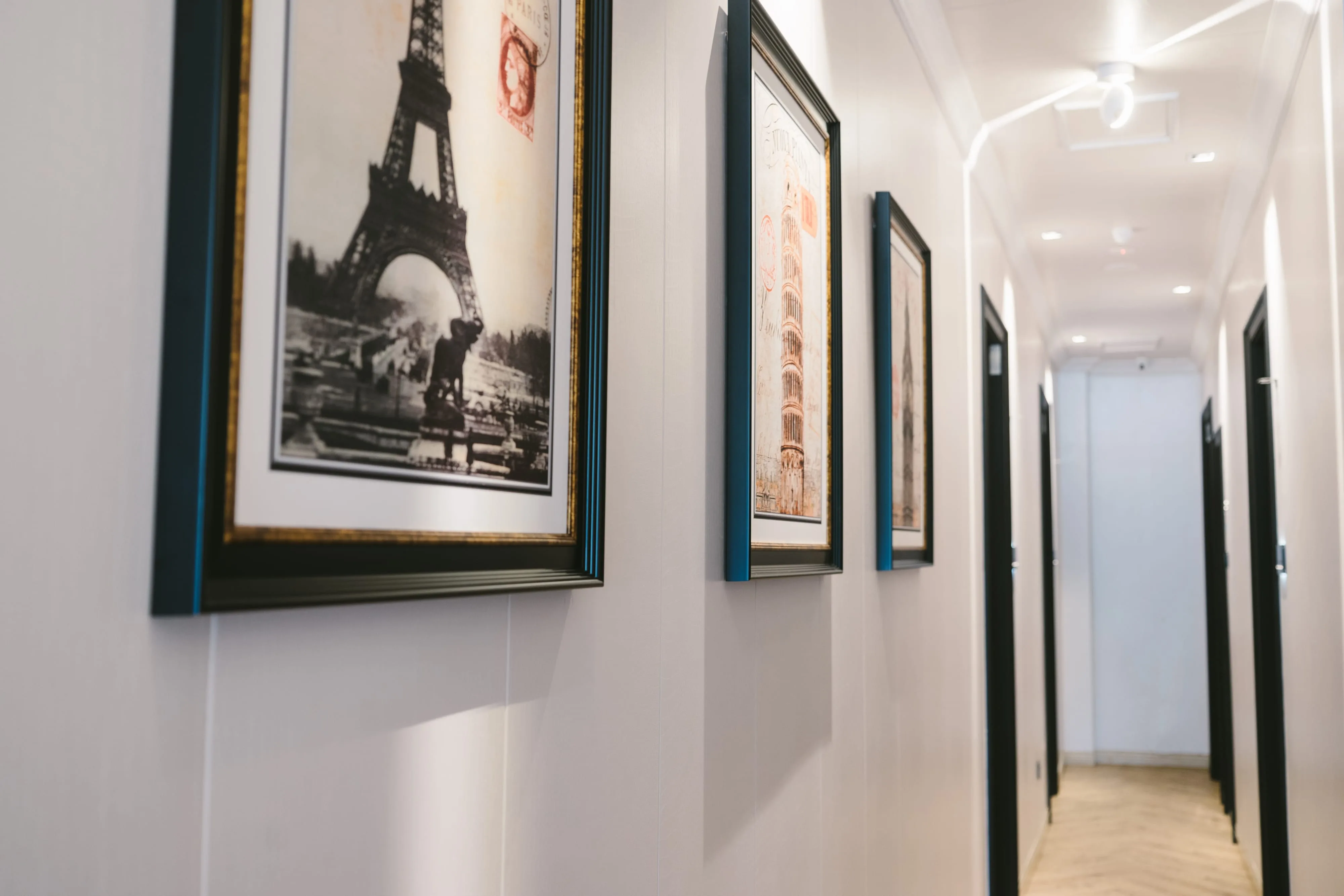 Interior hallway at A&R Hotel