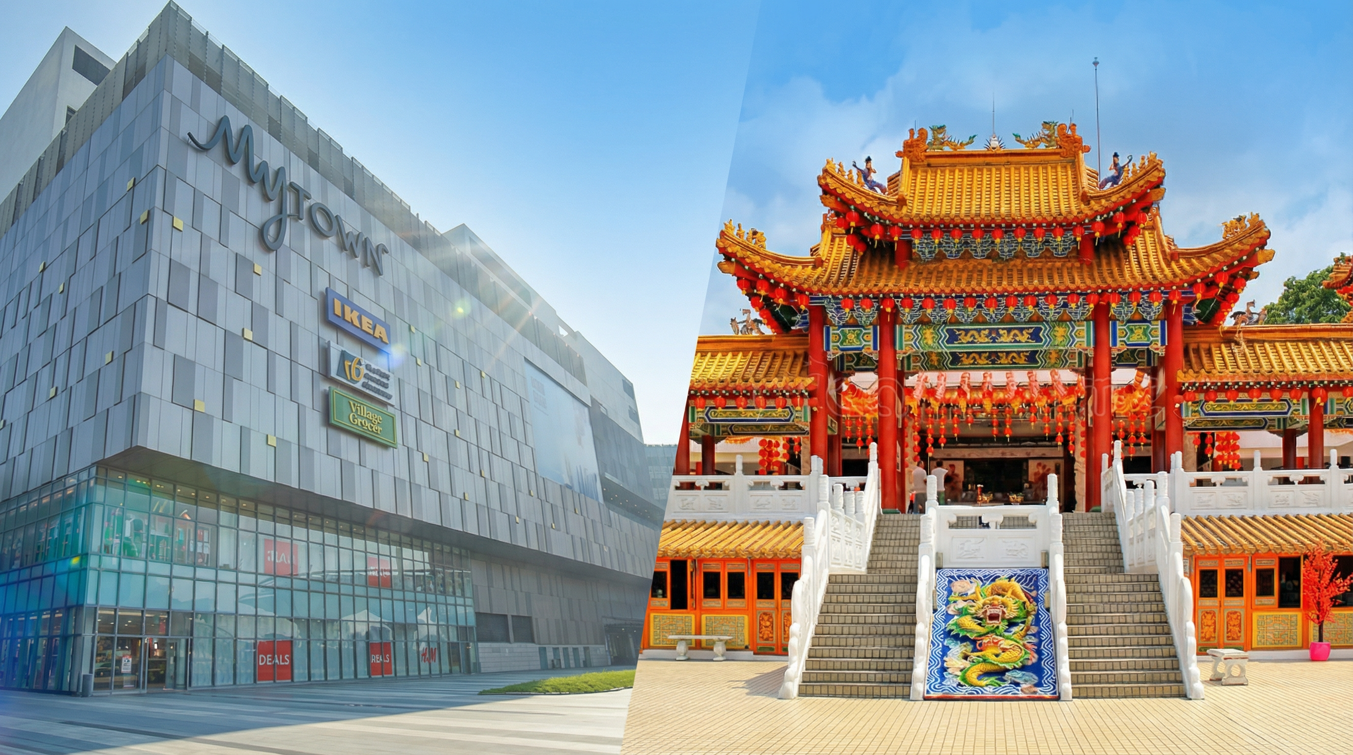 Nearby attractions to A&R Boutique Hotel including MyTOWN Shopping Centre and Thean Hou Temple